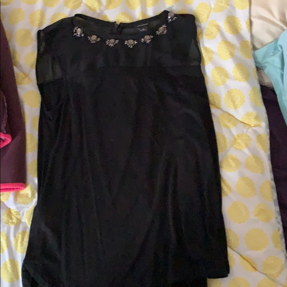 Ann Taylor sleeveless top with rhinestones